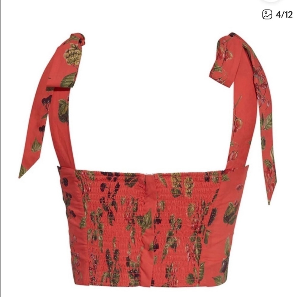 Cara Cara Coral Botanical Marge Midi Skirt and Helena Top - Picture 3 of 7